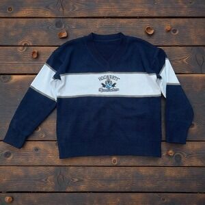 New Small Harry Potter Hogwarts Ravenclaw V Neck Sweater Pullover Crew Oversize